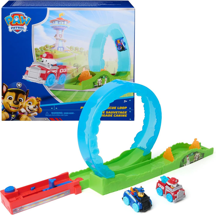 PAW Patrol Pup Squad Rescue Loop, juego de pista con Chase &amp; Ma...