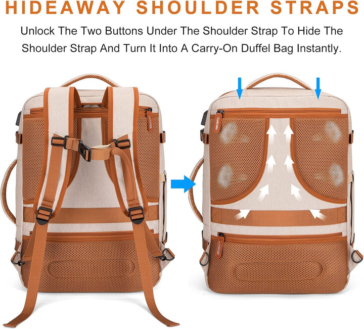 Lumesner - Mochilas de viaje para llevar, extragrandes de 40L, apro...