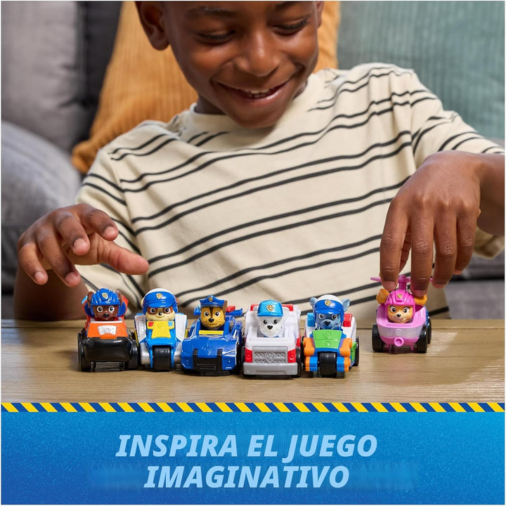 PAW Patrol Búsqueda y rescate, Pup Squad Racers, paquete de 6 vehíc...