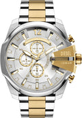 Reloj cronógrafo Diesel para hombre Mega Chief en acero inoxidable bicolor (Modelo: DZ4701)