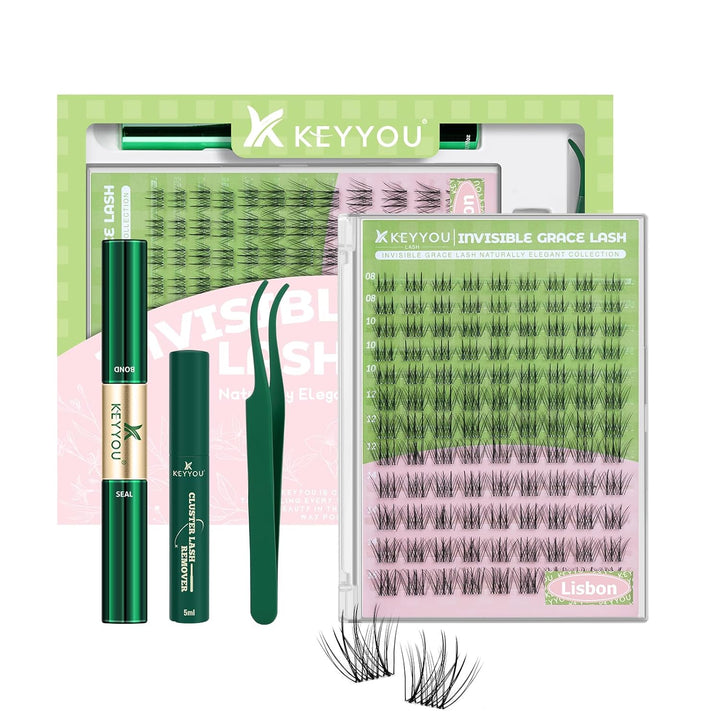 KEYYOU Lisbon - Kit de extensiones de pestañas de hadas, rizo C, 10...
