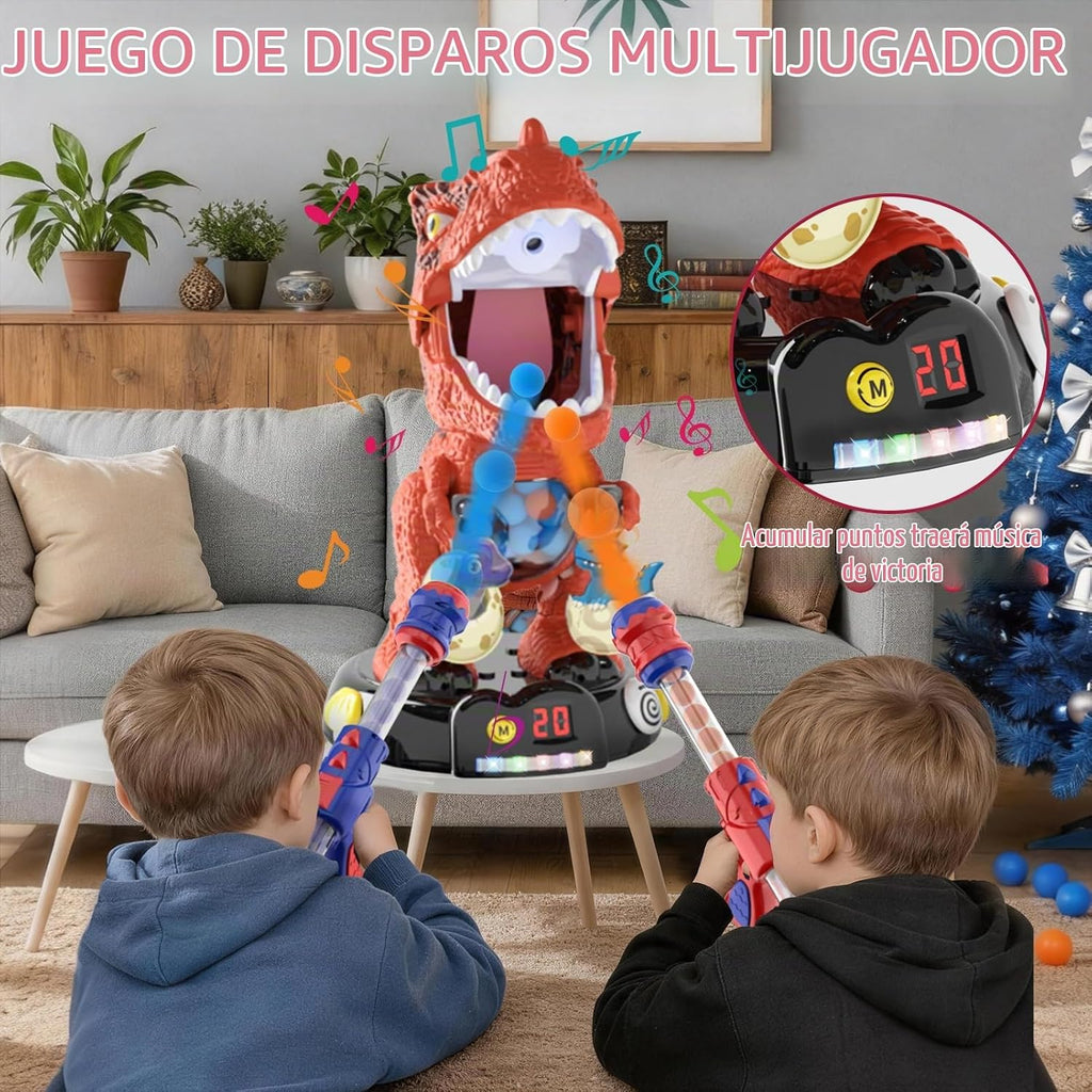 Juguetes de dinosaurio para niños de 3-5 5-7, T Rex Chomp Shot Dinosaur Blaster interesante juego de disparo de objetivos, regalo para niños de 4 a 8 años, regalos de Navidad y cumpleaños para