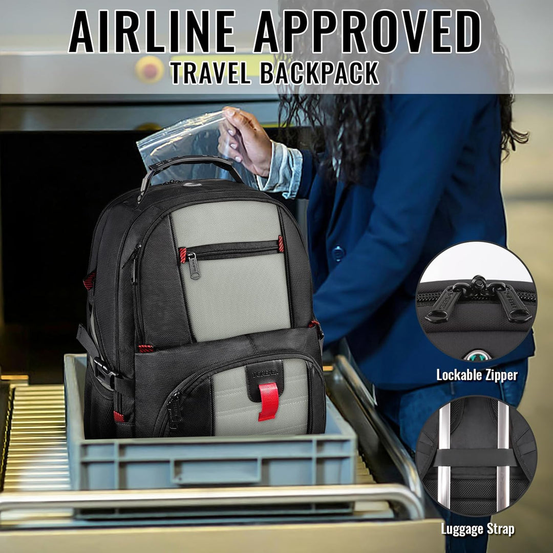 YOREPEK Mochila de viaje, mochilas para laptop de 50 litros para ho...