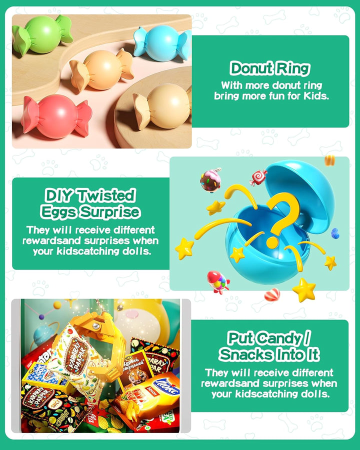 Máquina de garras para niños, mini expendedora con monedas de juego...