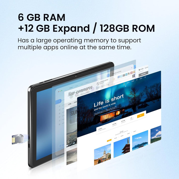 Keoaxll Tableta Android 15, 10.1 Pulgadas 18GB RAM 128GB ROM, 1TB A...
