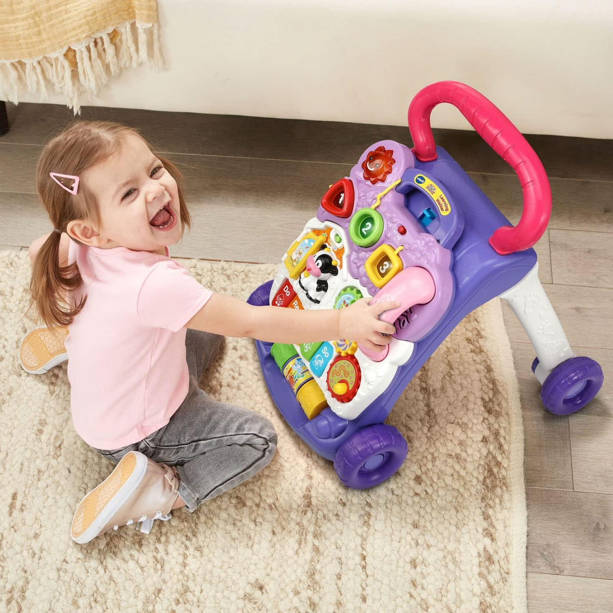 VTech Sit-To-Stand: andador de aprendizaje (embalaje sin frustración), color lavanda