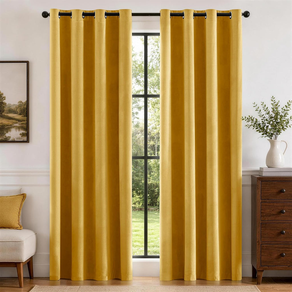 ChrisDowa Cortinas de terciopelo para oscurecer la habitación de 90