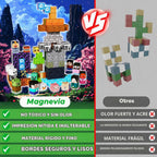 Bloques magnéticos – 150 bloques de construcción magnéticos para aventureros, juguetes magnéticos para niños de 3 años en adelante, juego de construcción de juguetes para niños, construcción magnética
