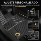 AOMSAZTO Alfombrillas de Piso Compatibles con Toyota RAV4 2013-2018 Revestimiento de Piso para Todo Clima TPE Alfombrillas de Ajuste Personalizado para Toyota RAV4 1ª y 2ª Fila Alfombrillas de Coche