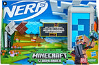 Nerf Minecraft Stormlander Martillo Lanzador de Dardos, Dispara 3 Dardos, Incluye 3 Dardos Elite Oficiales, Mango de Cebado con Tirador (Exclusivo de Amazon)