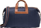 Cole Haan Judson - Bolsa de lona de sarga cepillada para hombre, Luna de medianoche/Nuevo bronceado británico, Judson - Bolsa de lona de sarga cepillada
