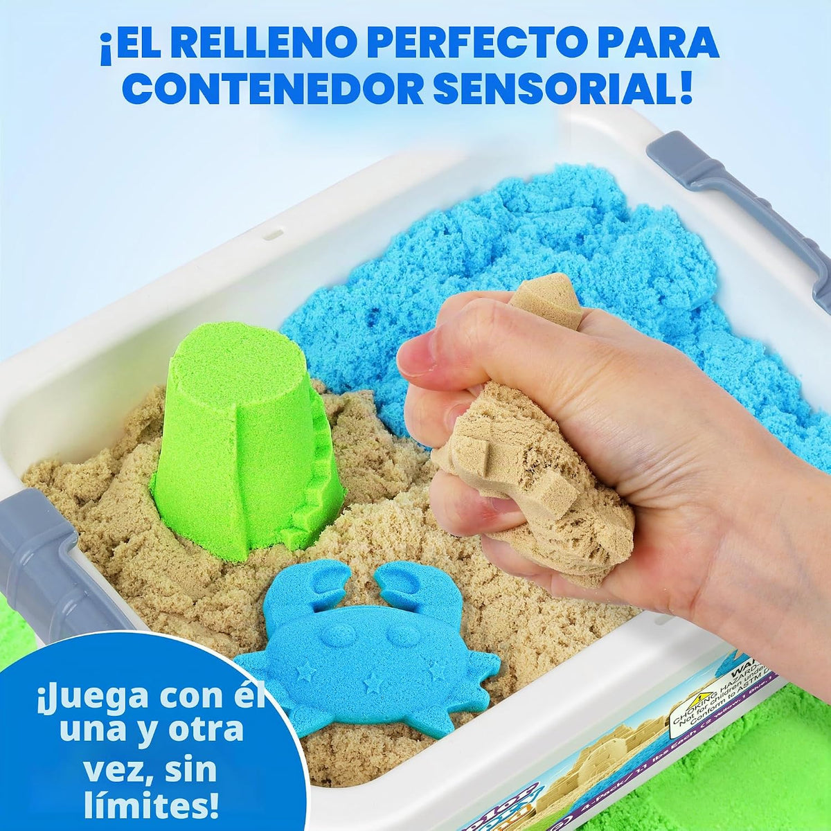 Billeeit. Arena de juego de 4.4 libras con caja de arena de almacenamiento