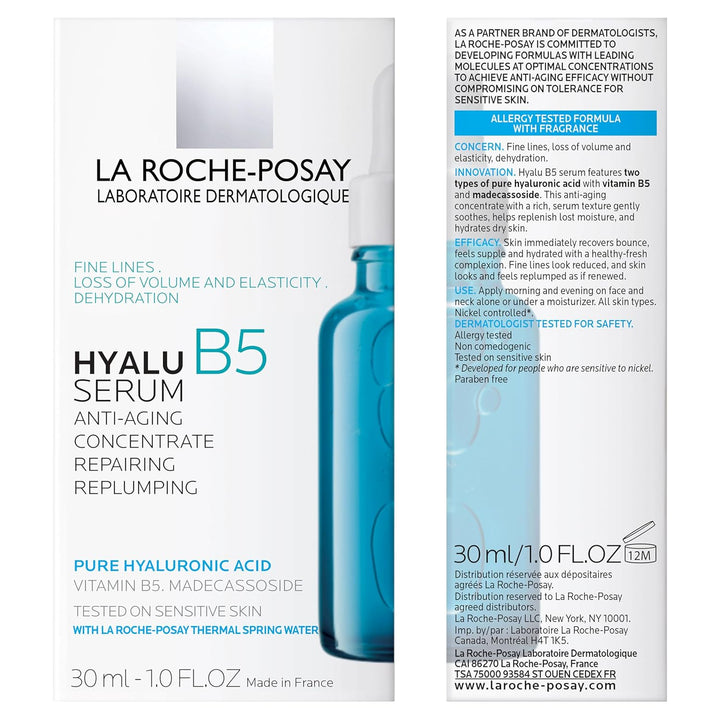La Roche-Posay Hyalu B5 Pure Hyaluronic Acid Serum for Face, Vitami...