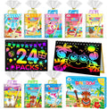ZMLM Paquete de 24 cuadernos con diseño de arco iris para niños, recuerdos