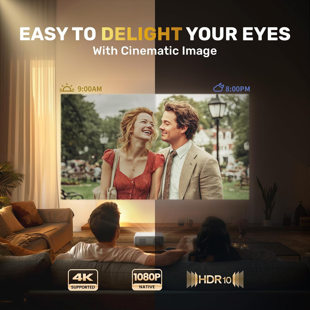Aurzen EAZZE - Proyector inteligente D1 con WiFi y Bluetooth, licen...
