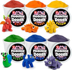 Hygloss Play - Masa de modelado para niños, 6 colores surtidos, 1 libra