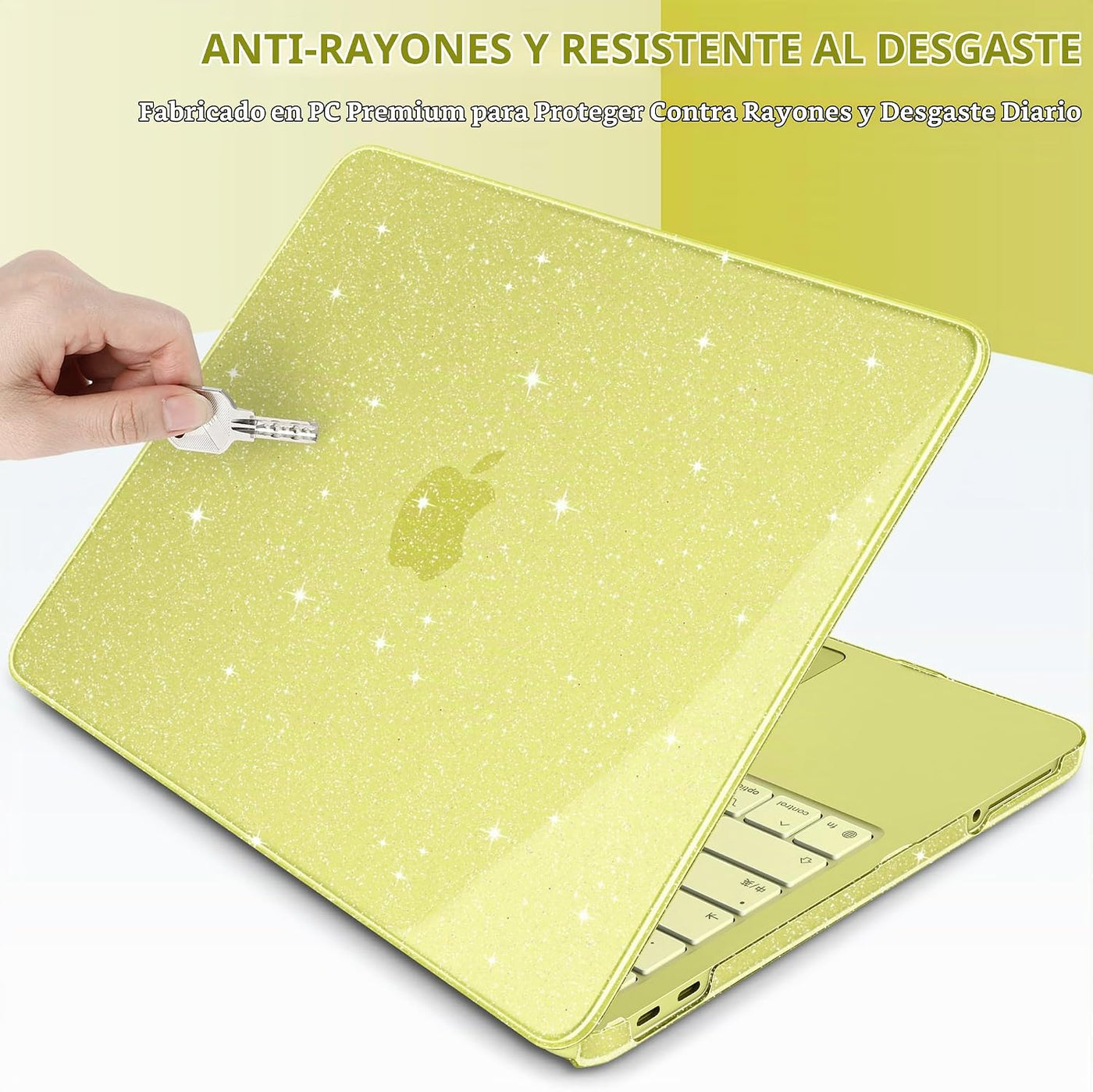 MEEgoodo Funda con purpurina para MacBook Neo de 13 pulgadas versió...