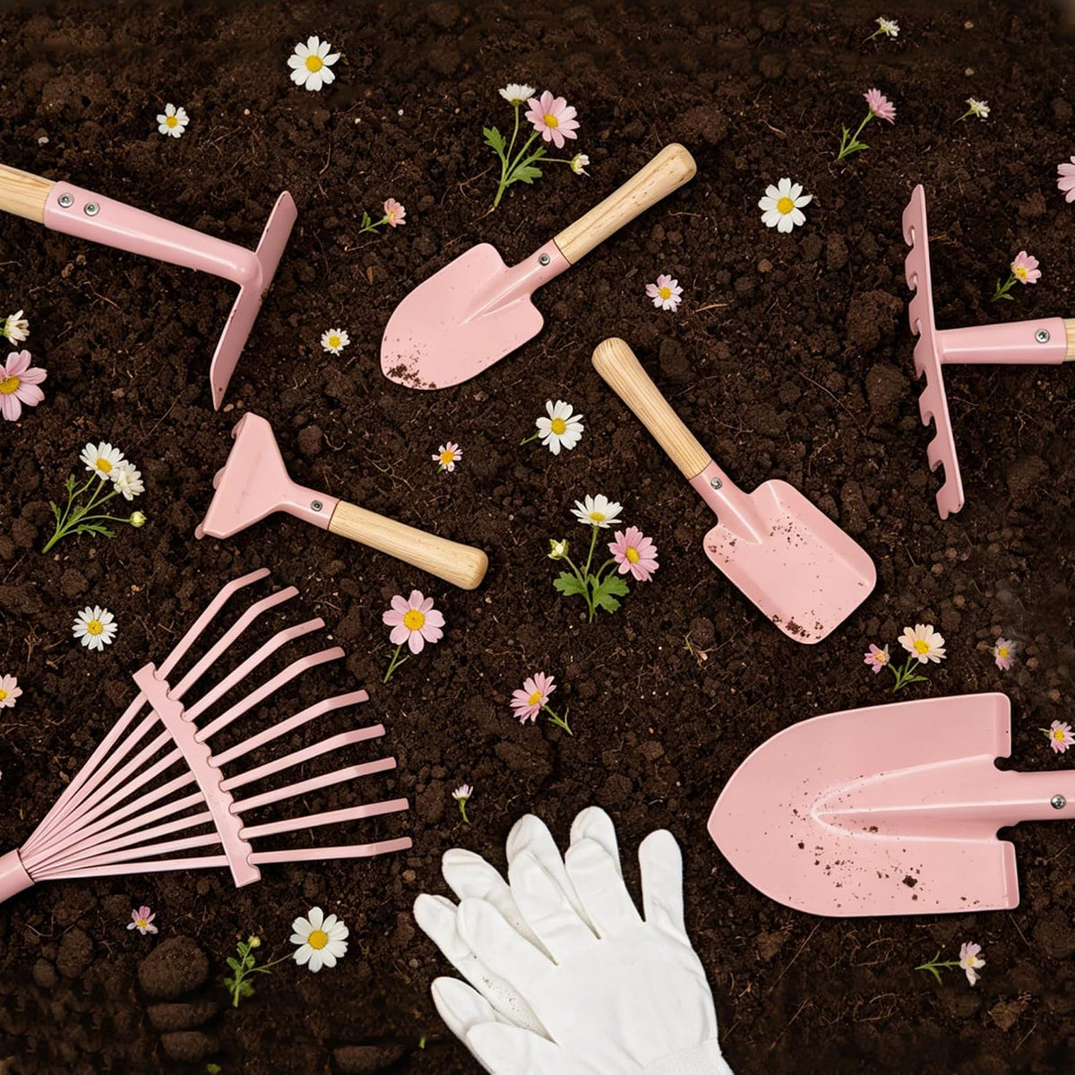 Juego de jardinería para niños con carretilla regalos de