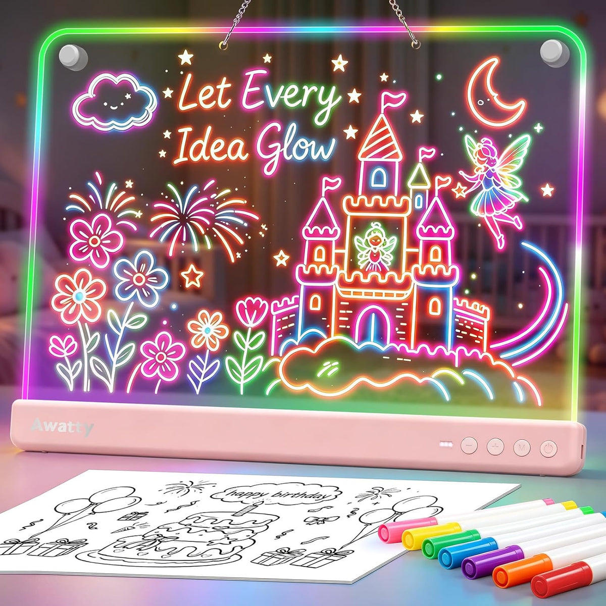 Tablero de dibujo LED de 16 pulgadas, regalos de juguetes para niños