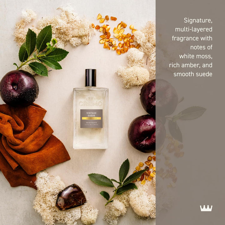 Cremo Colonia para hombres \u2013 Spray de colonia de gamuza vintag...
