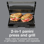 Proctor Silex Panini Press - Parrilla para sándwiches y parrilla eléctrica