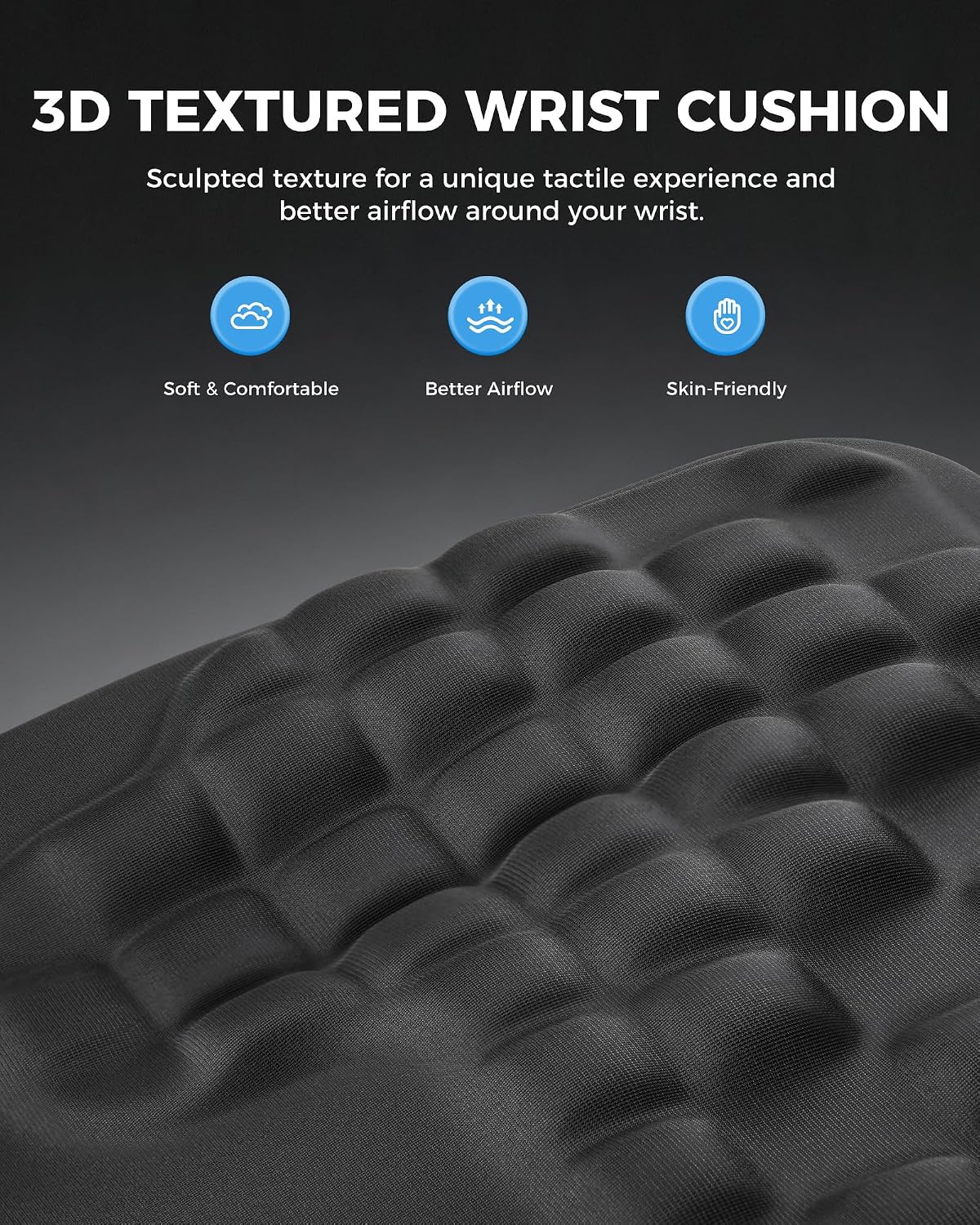Alfombrilla ergonómica para mouse con reposamuñecas, cojín
