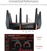 ASUS ROG Rapture Wifi Gaming Router (GT-AC5300) - Router inalámbric...