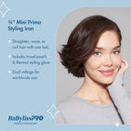 BaBylissPRO Nano Titanium Prima2000 Ionic Styling Iron, 3\/4" s...