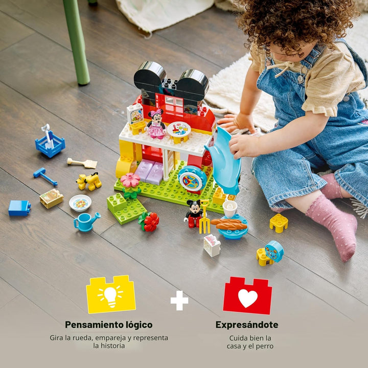 LEGO DUPLO Disney Mickey Mouse Clubhouse con Minnie y Pluto juguete...