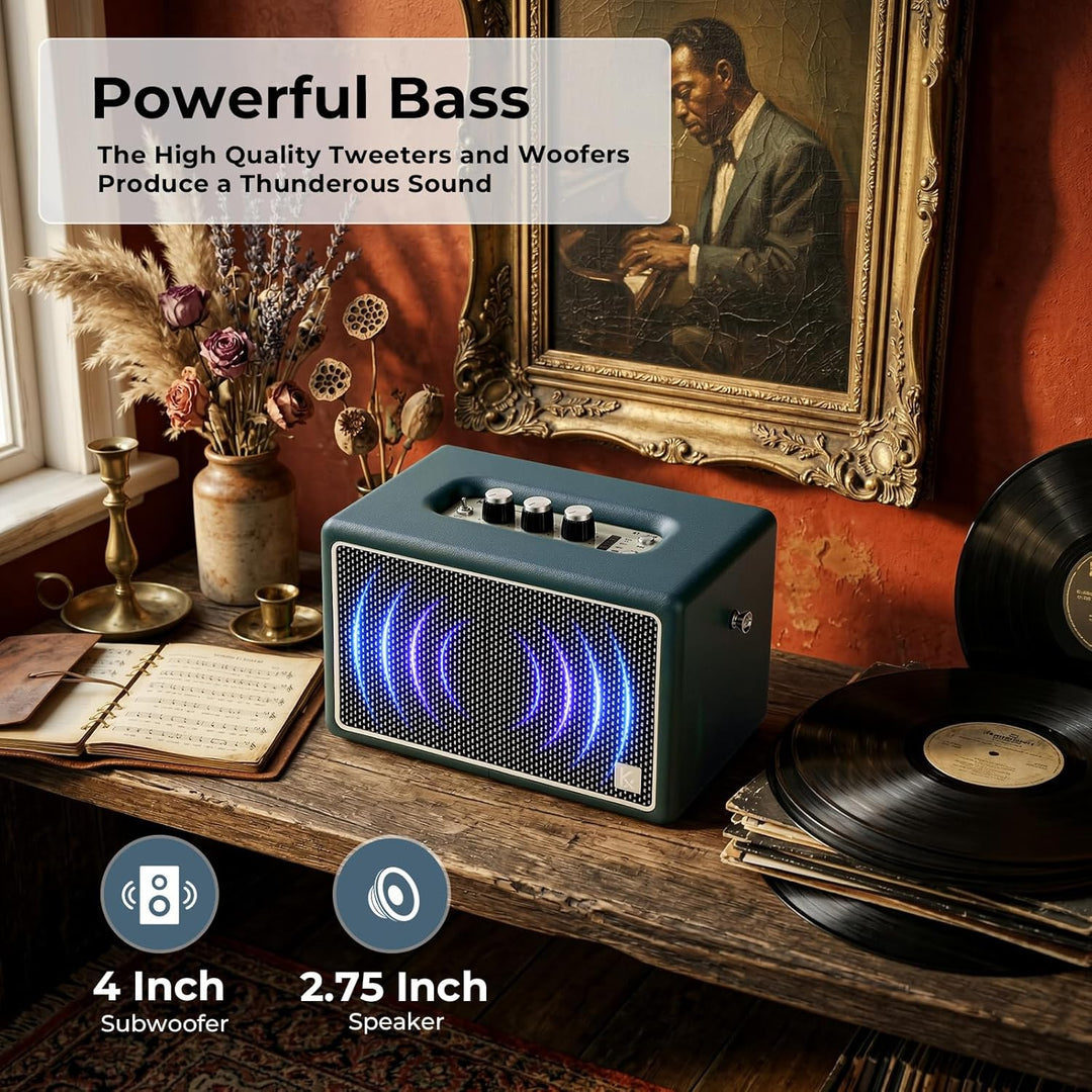 KONEX - Altavoz Bluetooth, altavoz Bluetooth vintage, altavoz Bluet...