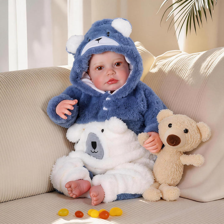 BABESIDE Reborn Baby Doll Boy - Muñeca realista de vinilo suave de...