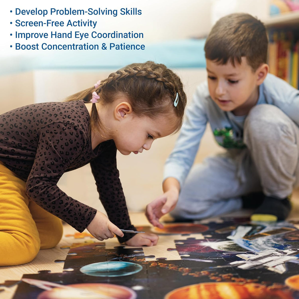 Ravensburger Bluey Toys - 4 rompecabezas de formas grandes (10, 12, 14, 16 piezas) a partir de 3 años - Regalos para niños