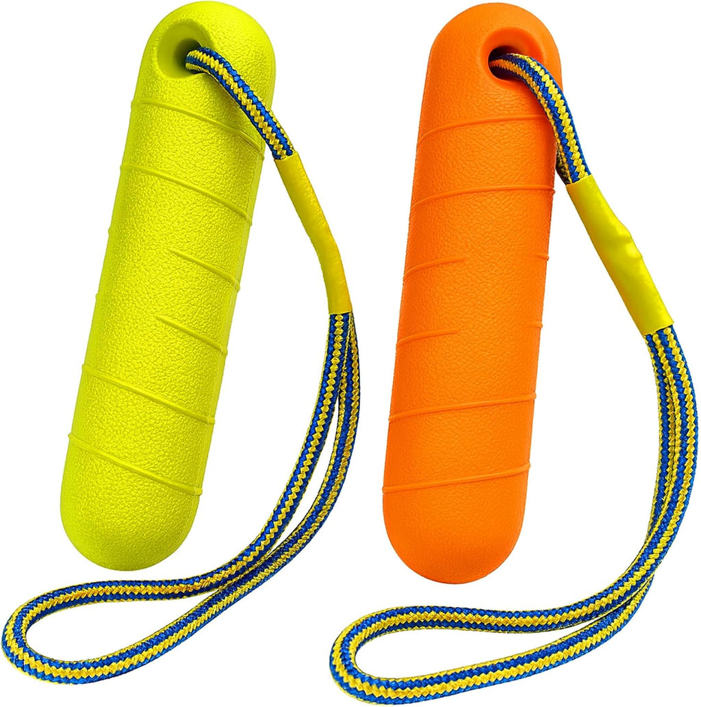 Juguetes acuáticos flotantes para perros, paquete de 2, palo de