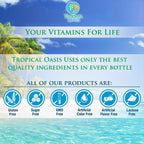 Tropical Oasis USDA - Gotas líquidas orgánicas de vitamina D3 K2, Vitamina D3+K2 para niños