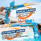 Pistola de agua eléctrica, pistola automática para niños, adultos (azul y