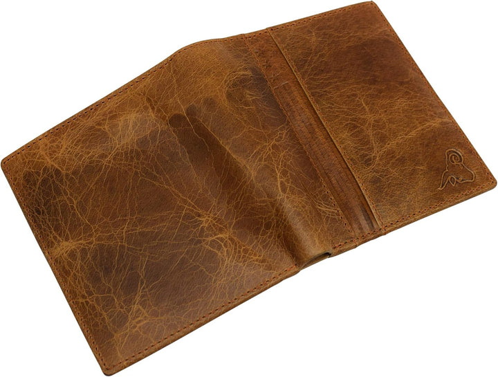 Swiss Marshall Cartera europea de piel de cordero con bloqueo RFID...