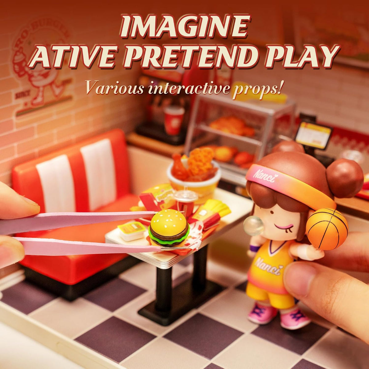 Rolife Juego de juguetes de construcción de casas de plástico en miniatura con LED, adecuado para mini figuras, juguetes de construcción, kit de diorama, regalos para adolescentes y adultos