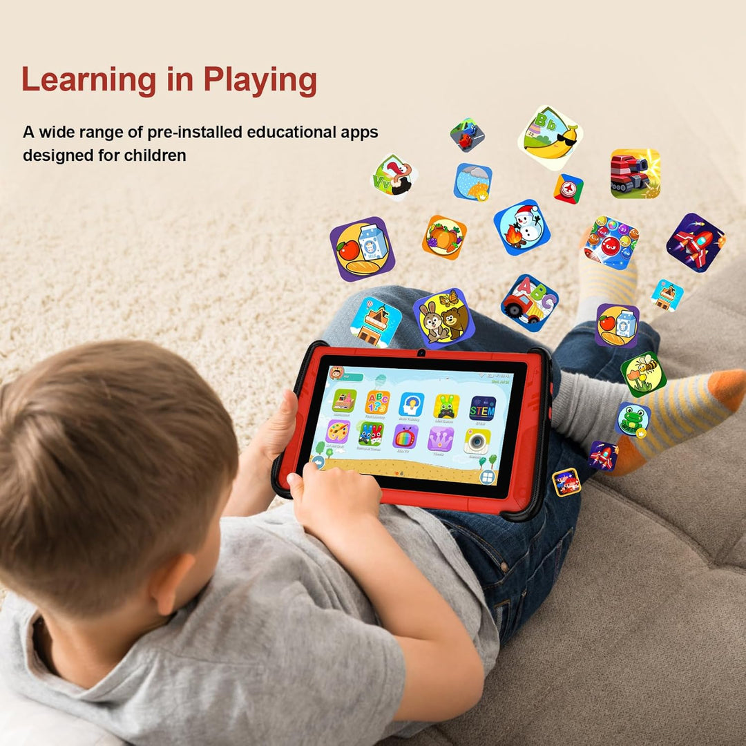 VOLENTEX Tablet infantil de 7 pulgadas con funda, tableta Android 1...