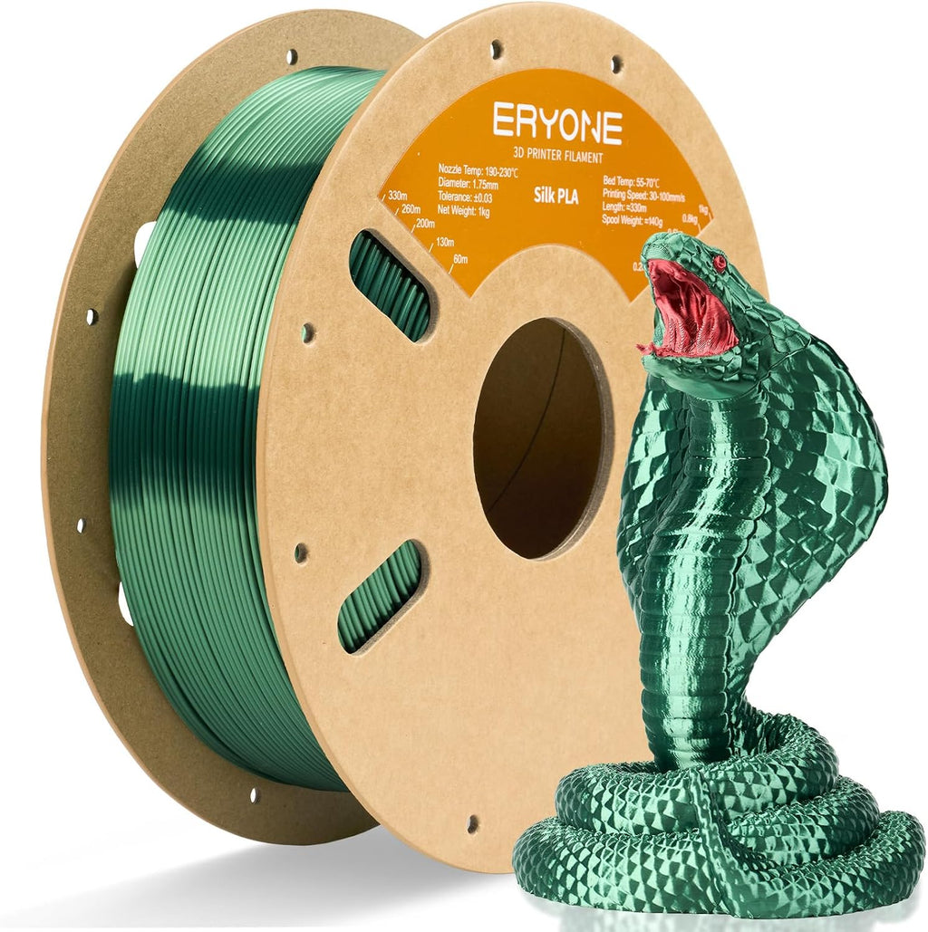 ERYONE Filamento PLA de seda para impresora 3D de 0.07 in +\/- 0.00...