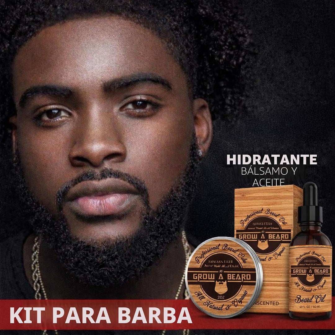 Kit de aseo para enderezadora de barba, champú para barba, acondici...