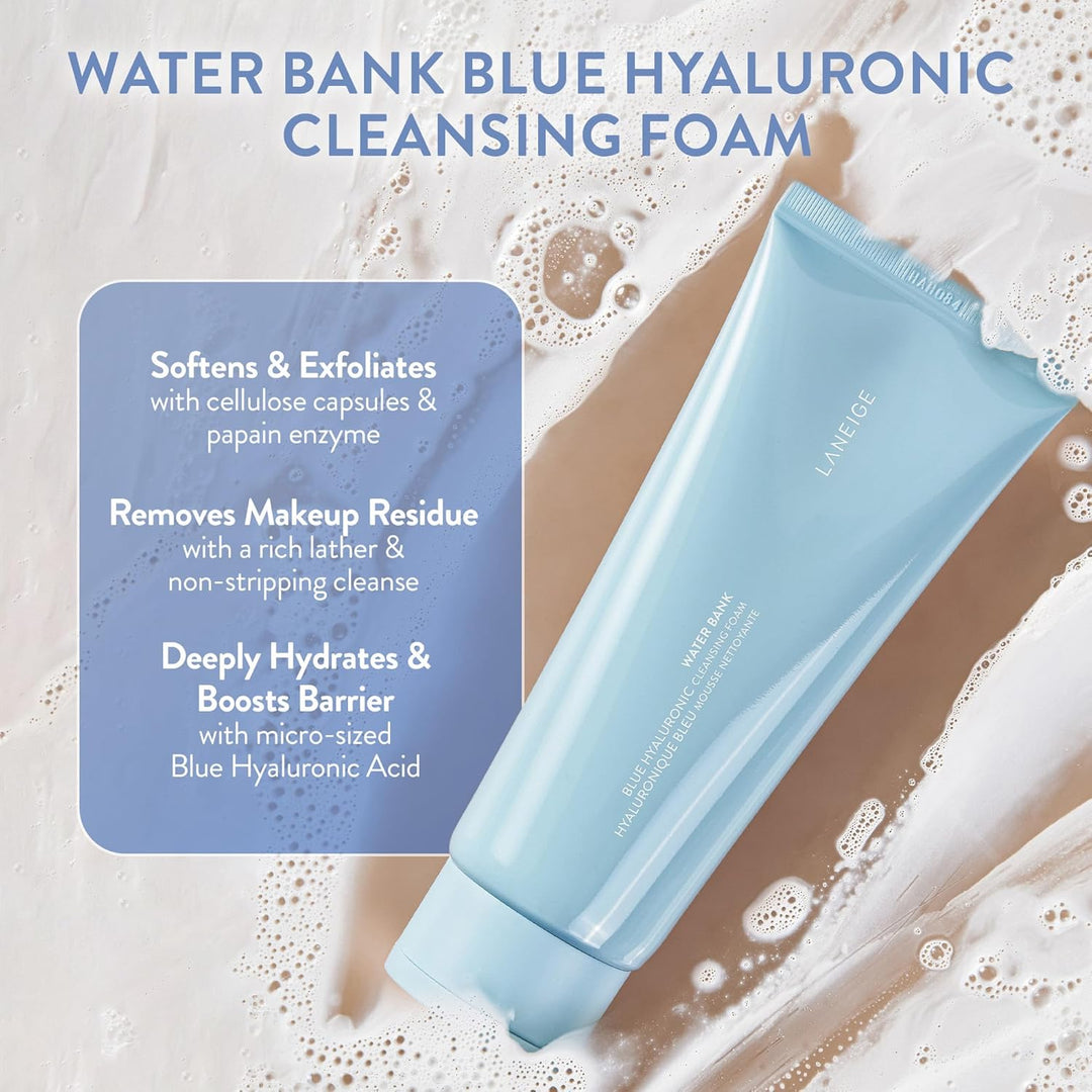 LANEIGE Espuma limpiadora de banco de agua lavado facial
