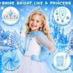 Juego de fiesta de té para niñas pequeñas, juguetes de simulación y vestido