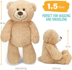 BenBen - Oso de peluche suave, 18 pulgadas, color marrón claro