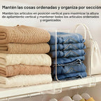 Organizador de Bolsos para Separadores de Estante de Armario: Acrílico Transparente 12-Paq