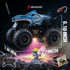 BEZGAR 1:20 Monster Truck Toys, 360 ° Stunt RC Cars con música y luz