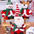 Tanganan Juguetes de peluche de Navidad, paquete de 3 juguetes de peluche de Navidad, Papá Noel, muñeco de nieve, alce, juguetes de peluche para niños y niñas, decoración de Navidad para el hogar y la oficina