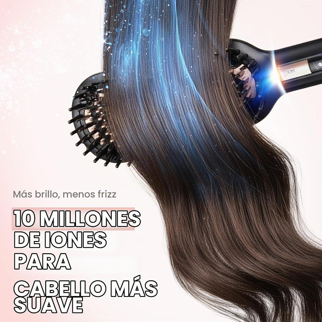 ELLA BELLA® Cepillo alisador de cabello, peine alisador térmico | S...