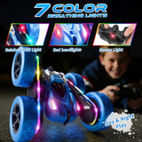 Zalneo Auto de Acrobacias con Control Remoto 4WD 360° Flip RC de Do...