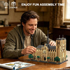 Notre Dame de Paris - Juego de construcción de arquitectura con luz LED, 1757 piezas, modelo coleccionable de bloques de construcción emblemáticos de París para adultos, regalo de cumpleaños