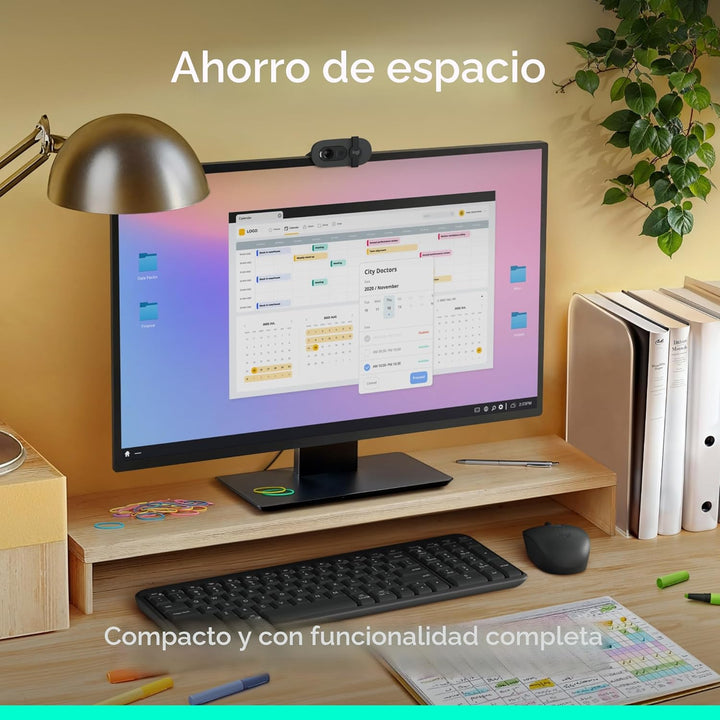 Logitech Teclado Bluetooth K250 con teclado numérico, fácil conecti...